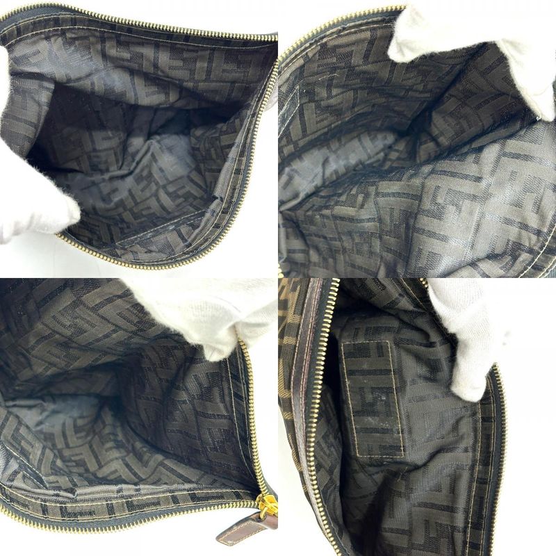 Fendi Second Bag Zucca Pattern Canvas Brown