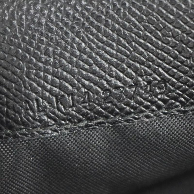 Bvlgari Logo Long Wallet Fold Wallet Black Silver 07bs058