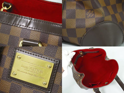 Authentic Louis Vuitton LV Hampstead PM Damier Ebène Tote Handbag Brown N51205
