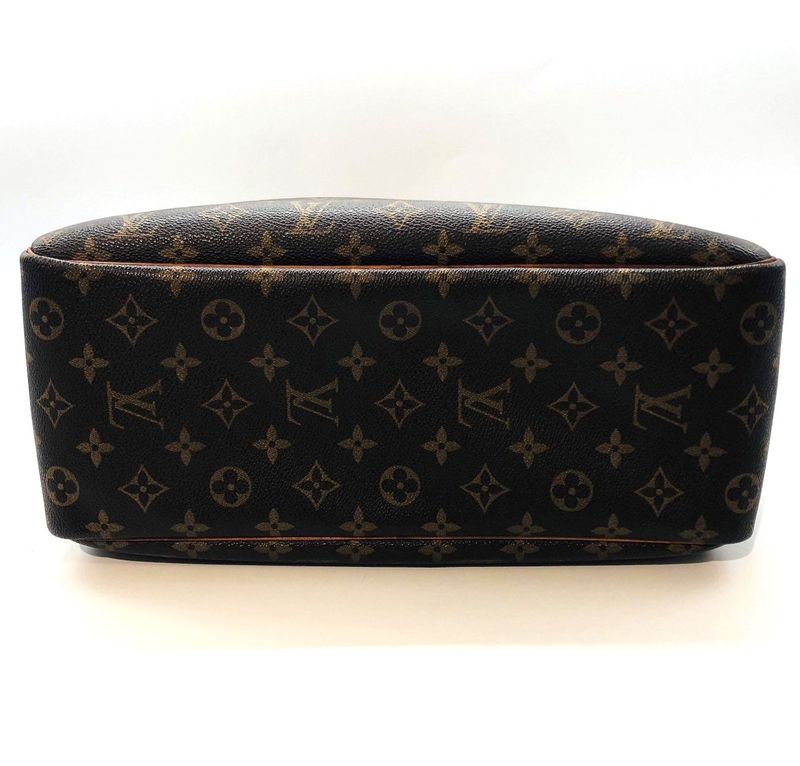 Louis Vuitton M47270 Deauville Monogram Handbag Boston Bag Leather Ladies