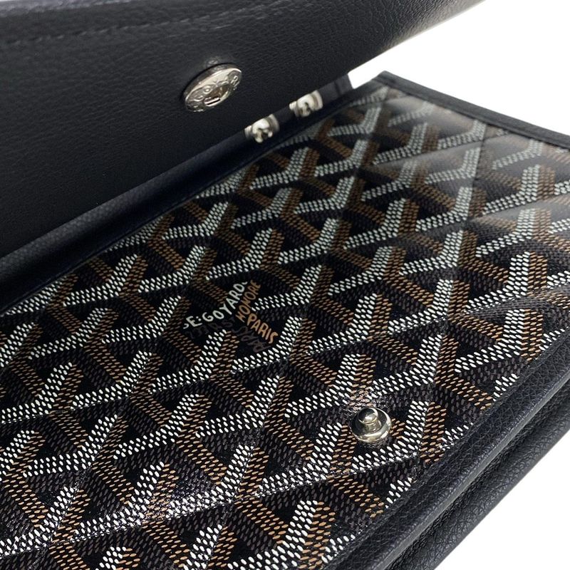 Goyard Shoulder Bag Alexandre Trois Black And Brown And White Chain Shoulder