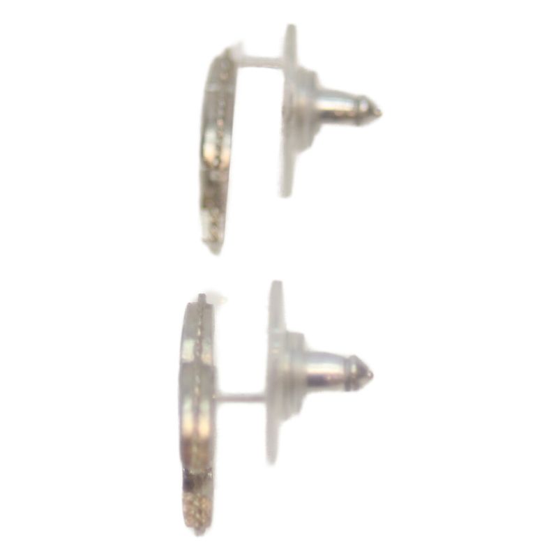 Chanel 12A Silver Coco Mark Earrings Silver Accessories Women