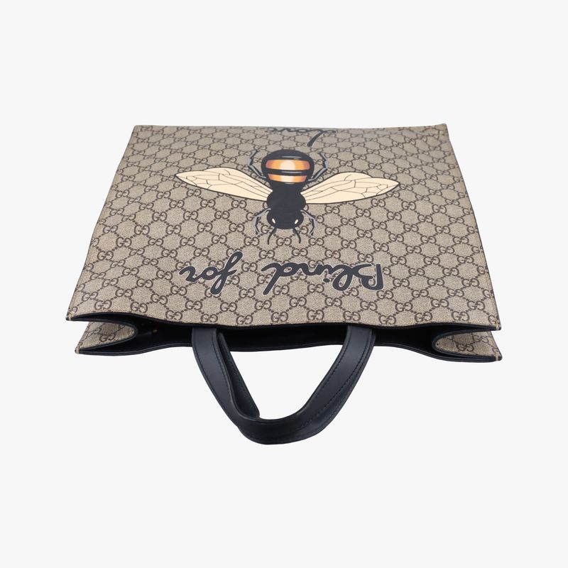 Guccigg Supreme Bee Brown And Ruched PVC Coated Canvas 450950 B024905997
