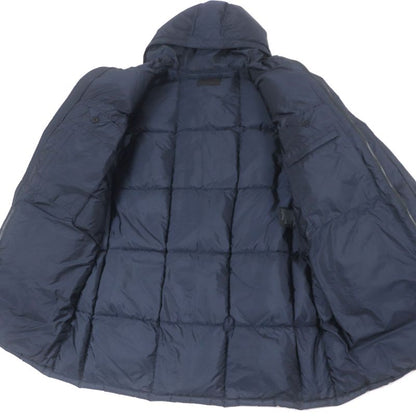 Prada 20AW Sgh047 Triangle Logo Triangle Plate Hooded Double Zip Up Down Coat