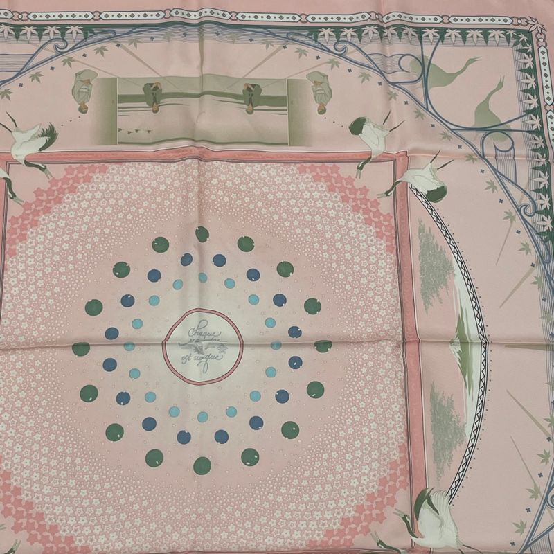 Hermes Carre 90 Once-in-a-lifetime Scarf Pink
