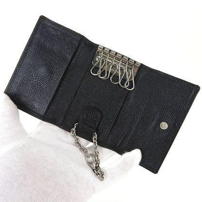 Bulgari Key Case Leather Black - 6 Rings Bvlgari
