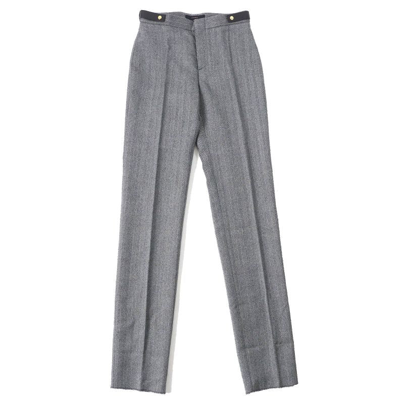 Gucci Vintage 2000 100% Wool Tom Ford Period Leather Belted Herringbone