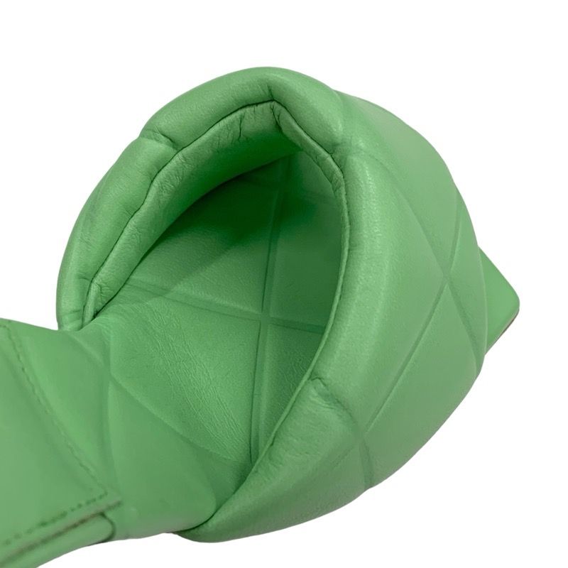 Bottega Veneta Lido Sandals Shoes Leather Light Green Mules Intrecciato