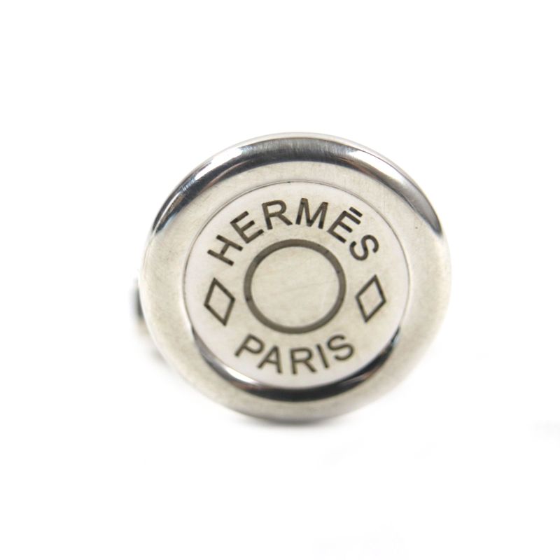 Hermes Serie Button Round Shape Cufflinks Button Cufflinks Ag925 Silver Total