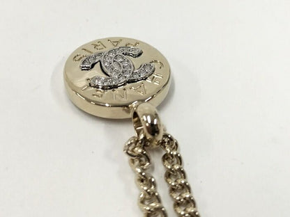 Chanel Necklace Coco Mark Medal Plated Gold B25A