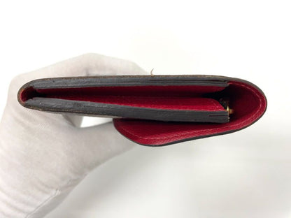 Louis Vuitton Damier Portefeuille Emilie Zipper Long Wallet N63544 Ebène Brown