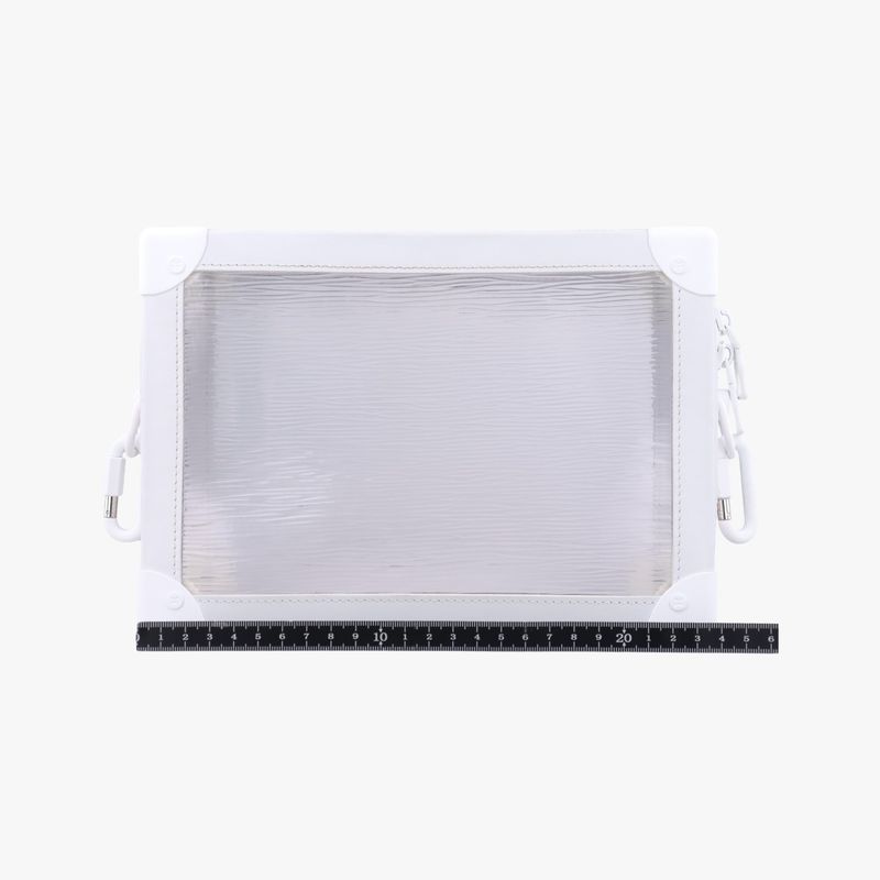 Louis Vuitton Soft Trunk Transparent X White Epi Plat Jouge M55602 Du3199