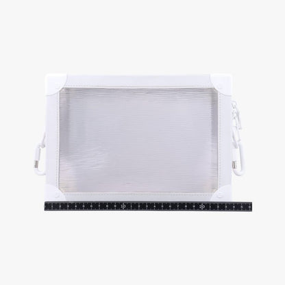 Louis Vuitton Soft Trunk Transparent X White Epi Plat Jouge M55602 Du3199