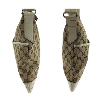 Gucci Beige Ivory Silver Hardware GG Canvas 145857 Shoulder Bag Pochette Women