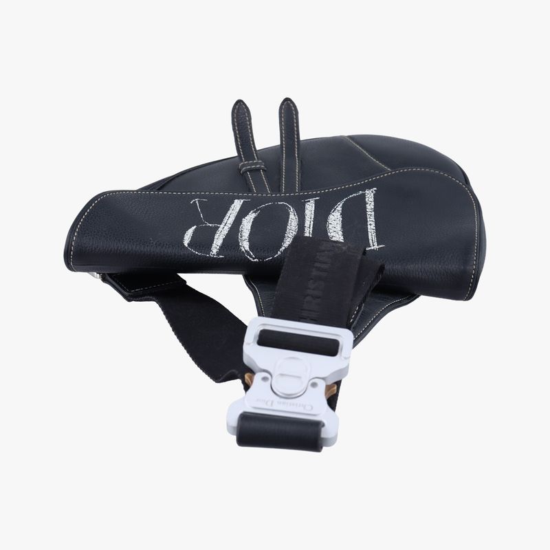 Christian Diorchristian Dior Saddle Bag Black Leather 06-bo-0199