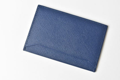 Prada Card Case Business Card Holder Saffiano Metal Blue 1m0208