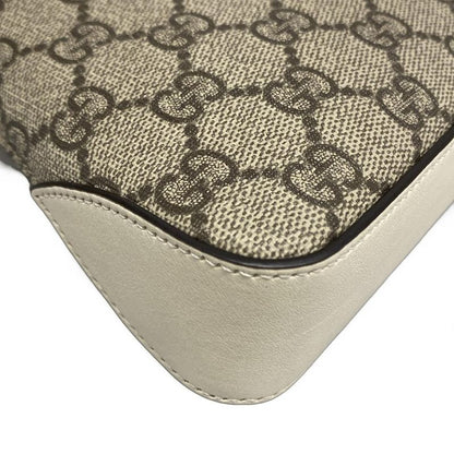 Gucci Shoulder Bag Padlockgg Supreme 811705 Beige And White Chain Shoulder