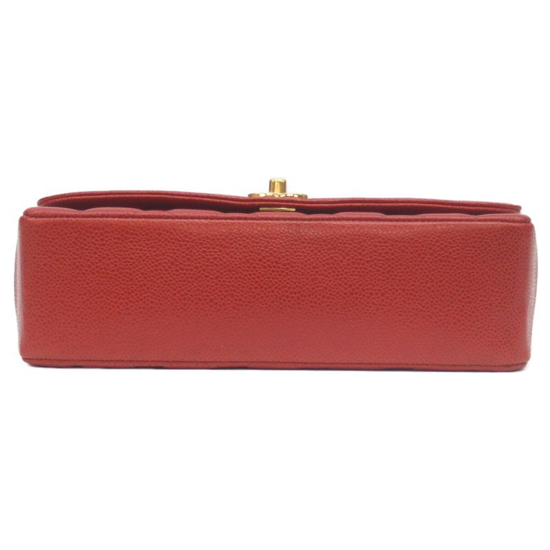 Chanel 2nd Unit Caviar Skin Red Diana 25 Chain Shoulder Bag Shoulder Bag Red