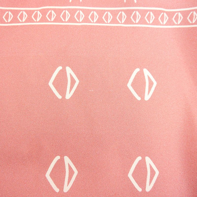 Dior Paisley Pattern Short Sleeve Shirt Size 38 Silk Pink