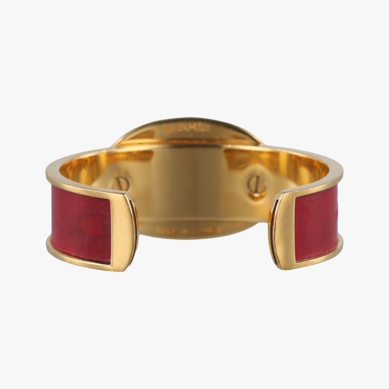 Hermeschaine D'ancre Cuff Gold And Wine Red GP