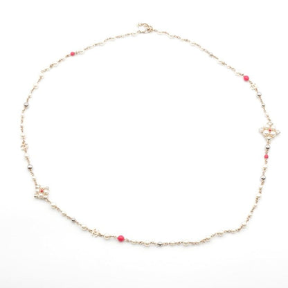 Chanel Necklace Pendant Choker Gold Silver Pink Coco Mark Long Necklace