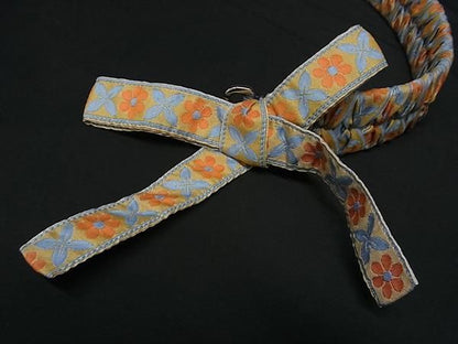 FENDI Strap You Leather And Canvas Flower Bag Shoulder Strap Light