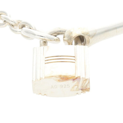 Hermes Padlock Silver Chain Necklace Men's