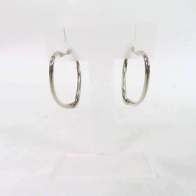 Tiffany & Co Open Heart Hoop Earrings For Both Ears Ag925 Silver