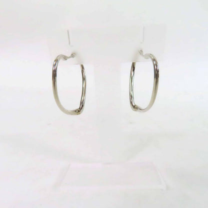 Tiffany & Co Open Heart Hoop Earrings For Both Ears Ag925 Silver