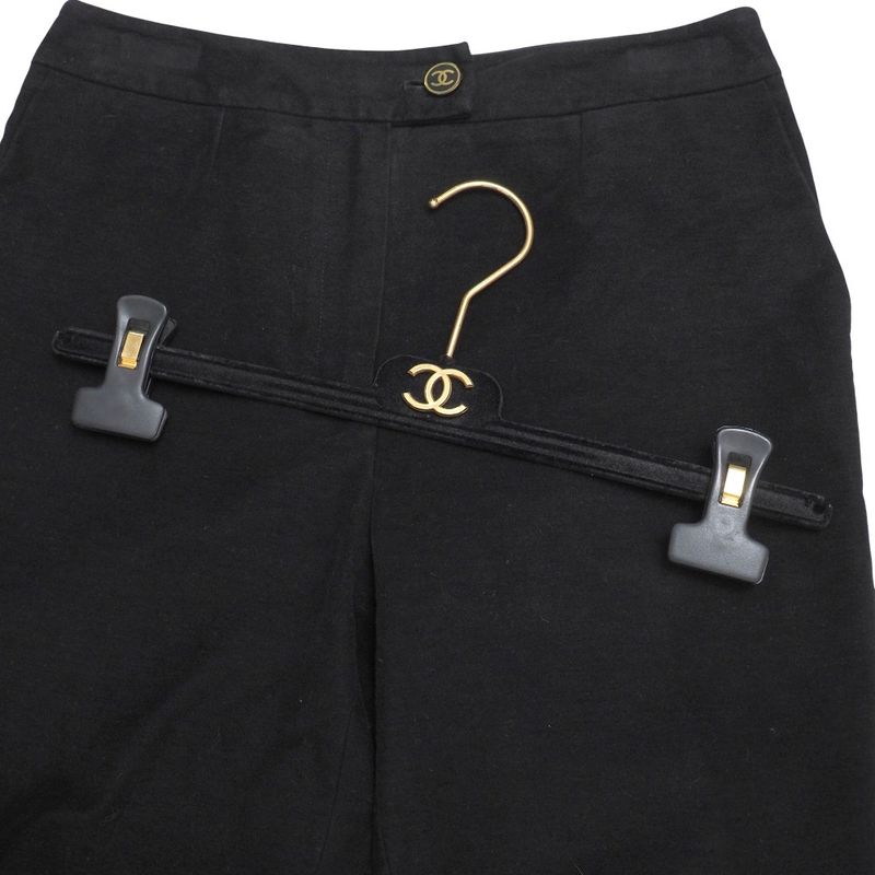 Chanel Pants Size 38 01A Coco Button CC Button Stretch Tapered Pants 20251008