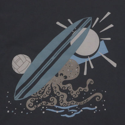 Hermes 23SS Poulp Watch 100% Cotton Crew Neck Cut And Sleeve T-shirt Navy XS