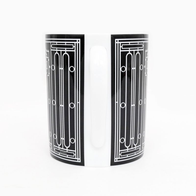 Hermes Mug H DECO Black White Ceramic Tableware Accessories Others