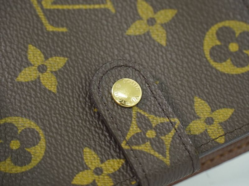 Authentic Louis Vuitton LV Compact Zip Monogram Fold Wallet Brown M61667