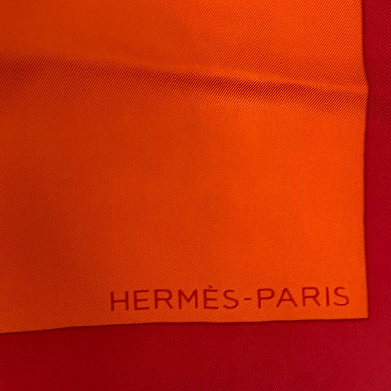 Hermes Scarf Silk Zingaro Tokyo 2005 Zingaro Tokyo 2005 Orange