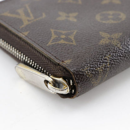 Louis Vuitton Zippy Wallet M42616 Monogram Canvas Brown Ca0096 Unisex Long