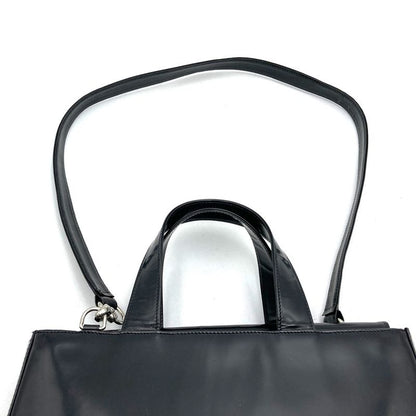 Gucci Old Gucci 000 1013 Interlocking G Shoulder Bag Handbag Black Patent