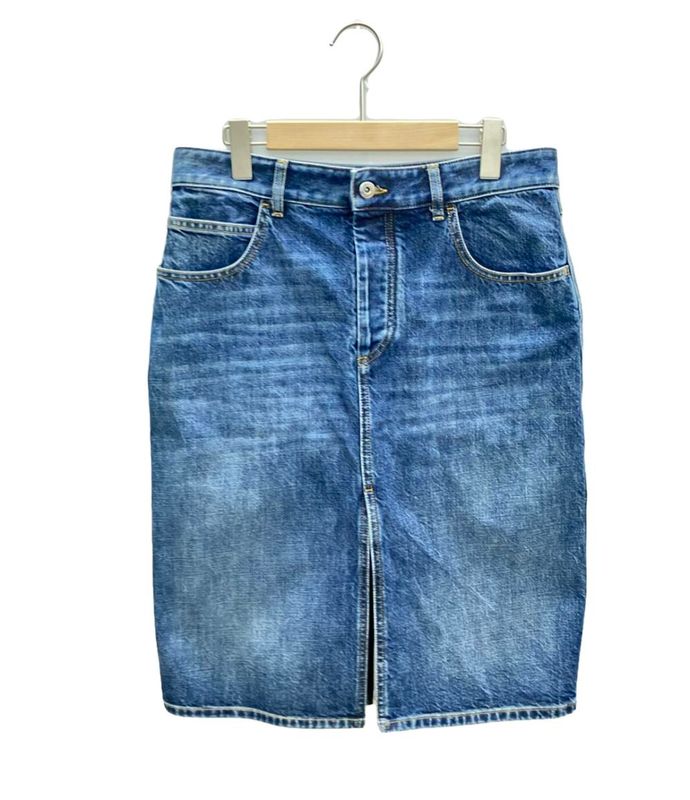 Bottega Veneta Denim Skirt Front and Back Slit Women's Size 40 (M) Bottega