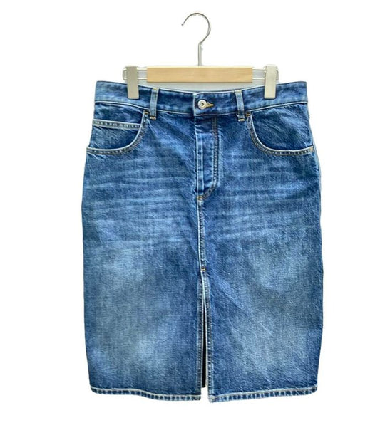 Bottega Veneta Denim Skirt Front and Back Slit Women's Size 40 (M) Bottega