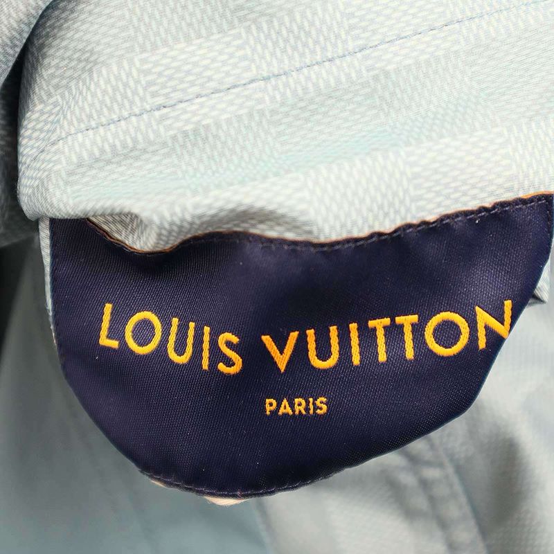 Louis Vuitton 22aw Reversible Damier Stripe Parka Rm222v Nf3 Hnk05w Blue 48