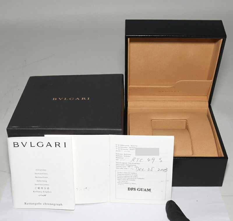 Bulgari Rettangolo Chrono Rtc49s Men's