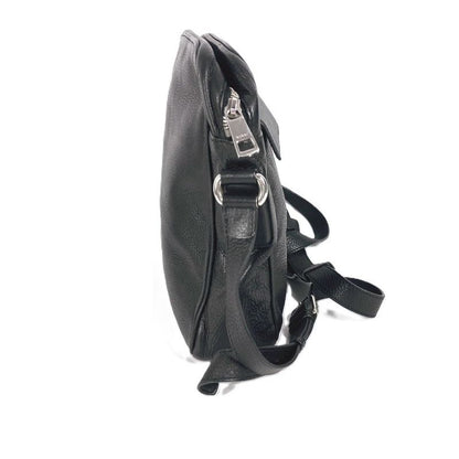 Gucci Shoulder Bag Logo Interlocking G 337084 Leather Black