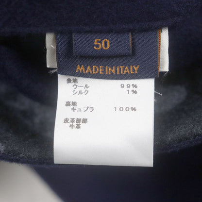 Louis Vuitton Wool Silk Logoed Buttons Lining Monogram Camouflage Navy Blue