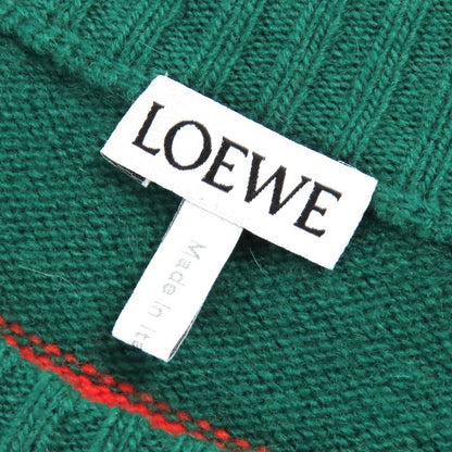 LOEWE H3299370sm Wool Cashmere Anagram Embroidery Striped High Gauge Long