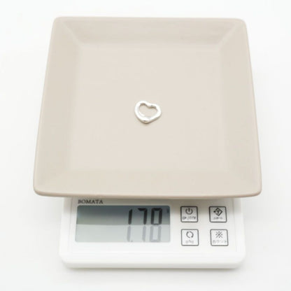 16mm (0.63in)tiffany & Co Open Heart Silver Necklace Top 25-1198