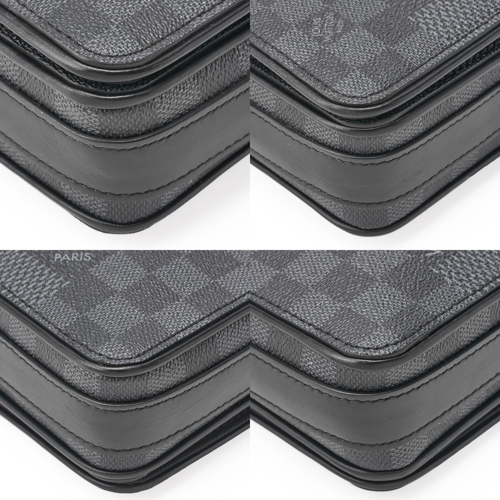 Louis Vuitton Damier Graphite Studio Messenger Shoulder Bag Black Noir Black