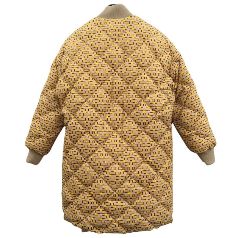 Hermes Reversible Long Down Jacket With Belt Leather Patch H Logo Allover Serie