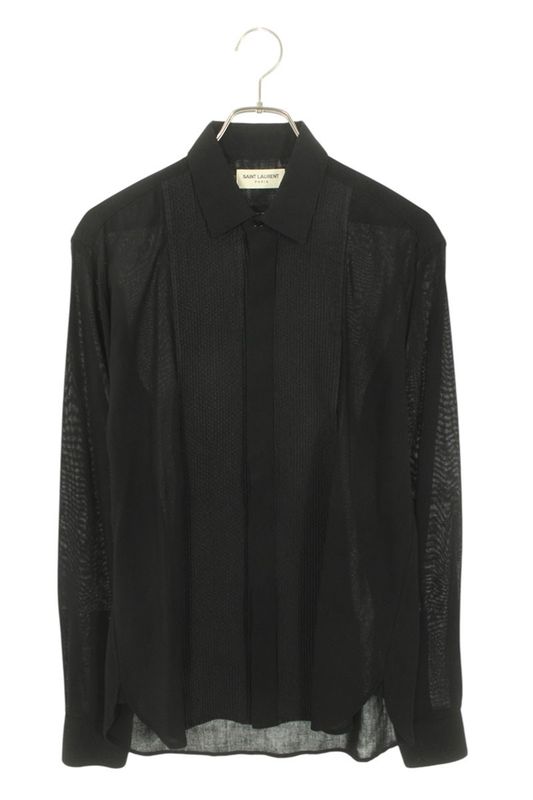Saint Laurent Paris 485391 Y069r Wool Long Sleeve Shirt Men 38