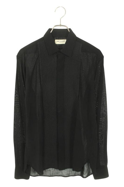 Saint Laurent Paris 485391 Y069r Wool Long Sleeve Shirt Men 38