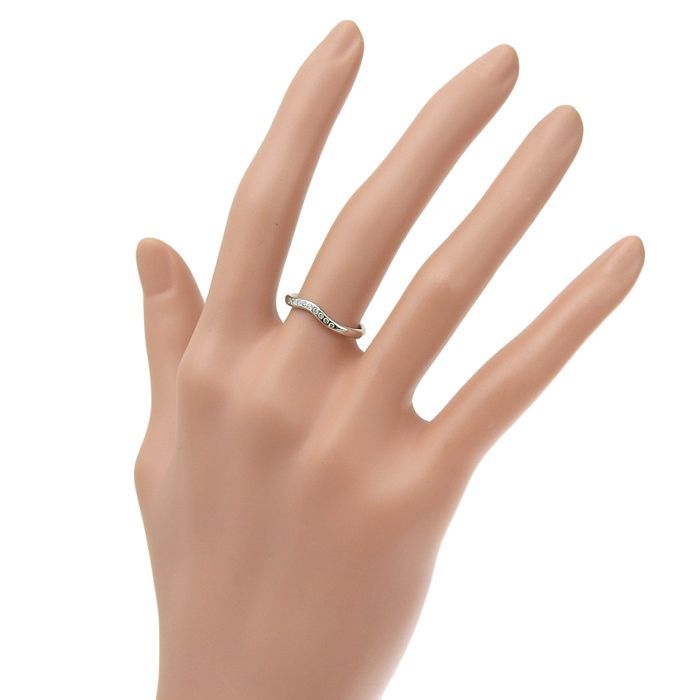 Tiffany & Co Tiffany & Co Curved Band Diamond Ring Pt950 Platinum Diamond #9