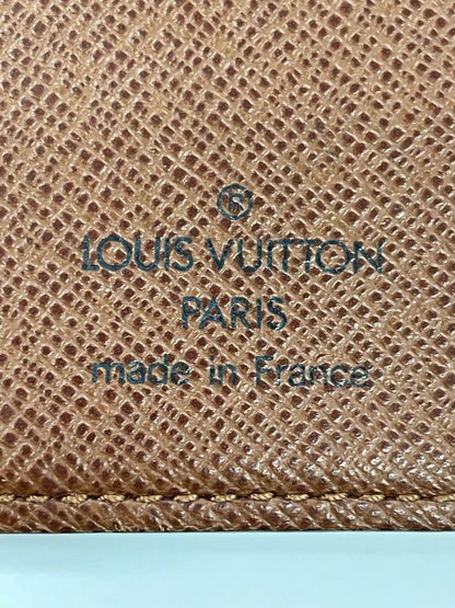 Louis Vuitton Monogram Porte Papier Zip Snap Closure Fold Wallet M61207 Brown